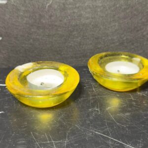 Підсвічник жовте скло