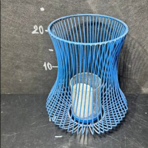 Підсвічник голубий з сітки