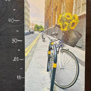 картина "велосипед з квітами"