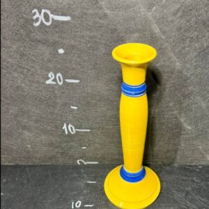 Підсвічник жовтий з синьою полосою