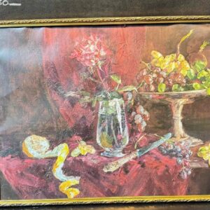 Натюрморт фрукти з вином