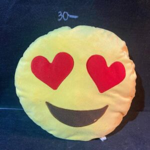 Подушка жовта смайл серце