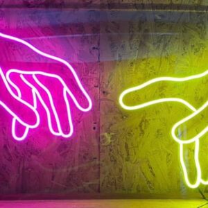 Неон вивіска "Руки"